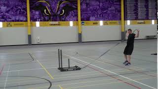 Explosive sled row both arms