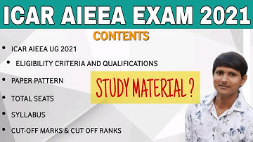 All About ICAR EXAM 2021| ELIGIBILITY | PAPER PATTERN | CUTOFF | SEATS | ICAR EXAM DATES | SYLLABUS