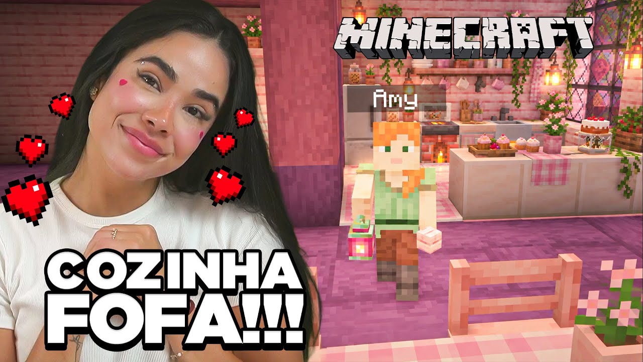 CONSTRUINDO A COZINHA MAIS FOFA DO MINECRAFT 