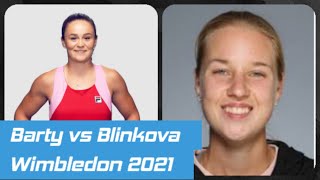 Ashleigh Barty vs Anna Blinkova | 2021 Wimbledon Live Scores