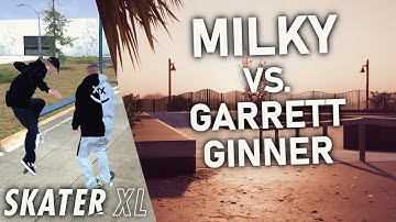 Milky VS. @GarrettGinnerGaming in Skater XL | Game of SKATE, Filming Realistic Lines, and more!
