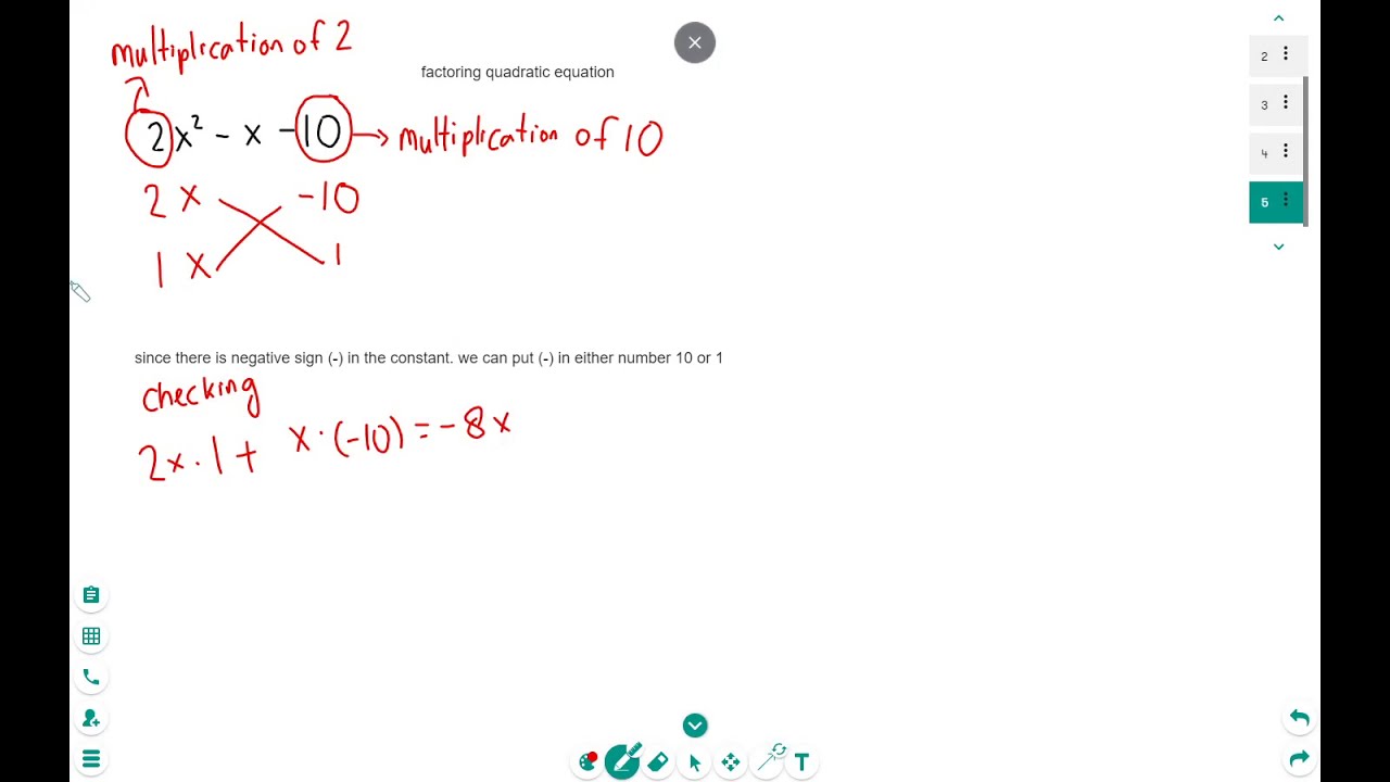 how to factoring quadratic equation - YouTube