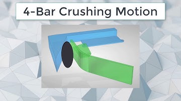 Four Bar Linkage Mechanism 18 - Solid Edge | 4 Bar Crushing Motion