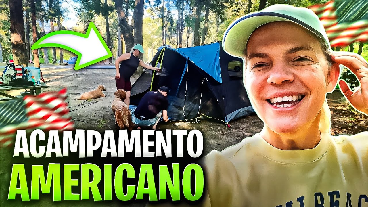🇺🇸COMO É ACAMPAR NOS EUA IGUAL NOS FILMES