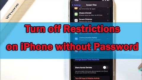 How to Turn off Restrictions/Parental Control on iPhone without Password [iOS 18 Supported]
