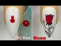 Easy Rose Flower Nails Art For Beginner 💖Vẽ Hoa Xuân Hè 💅New Nails Design 💝 New Nails