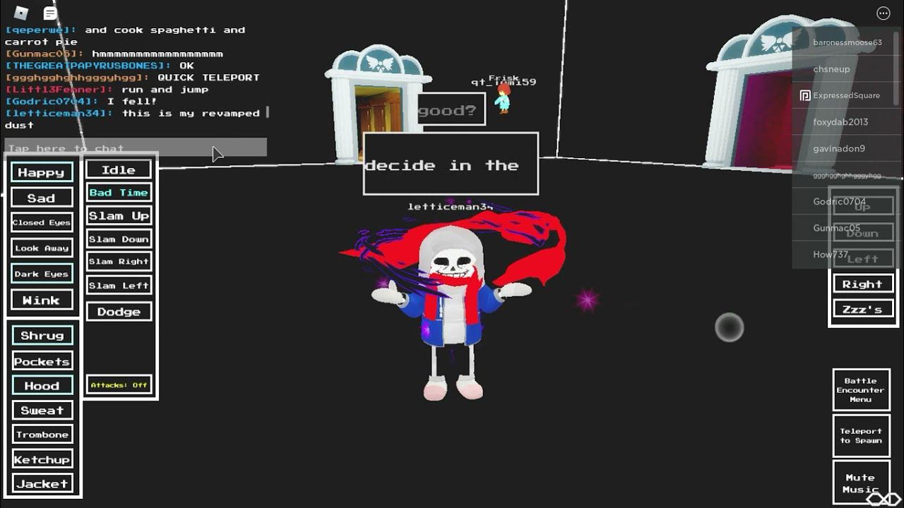 Roblox, Underground RP, Undertale RP Part 1