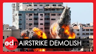 Israeli Airstrike DEMOLISHES Local Gaza Media Outlets