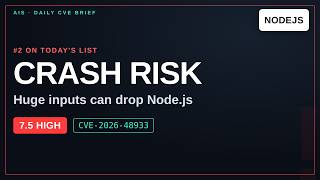 Node.js WebCrypto Can Crash Your Service With Huge Input (CVE-2026-48933)