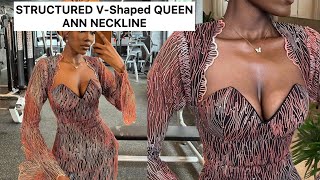 How to Draft a Stylish V-Shaped Bustier Pattern with Queen Ann neckline.