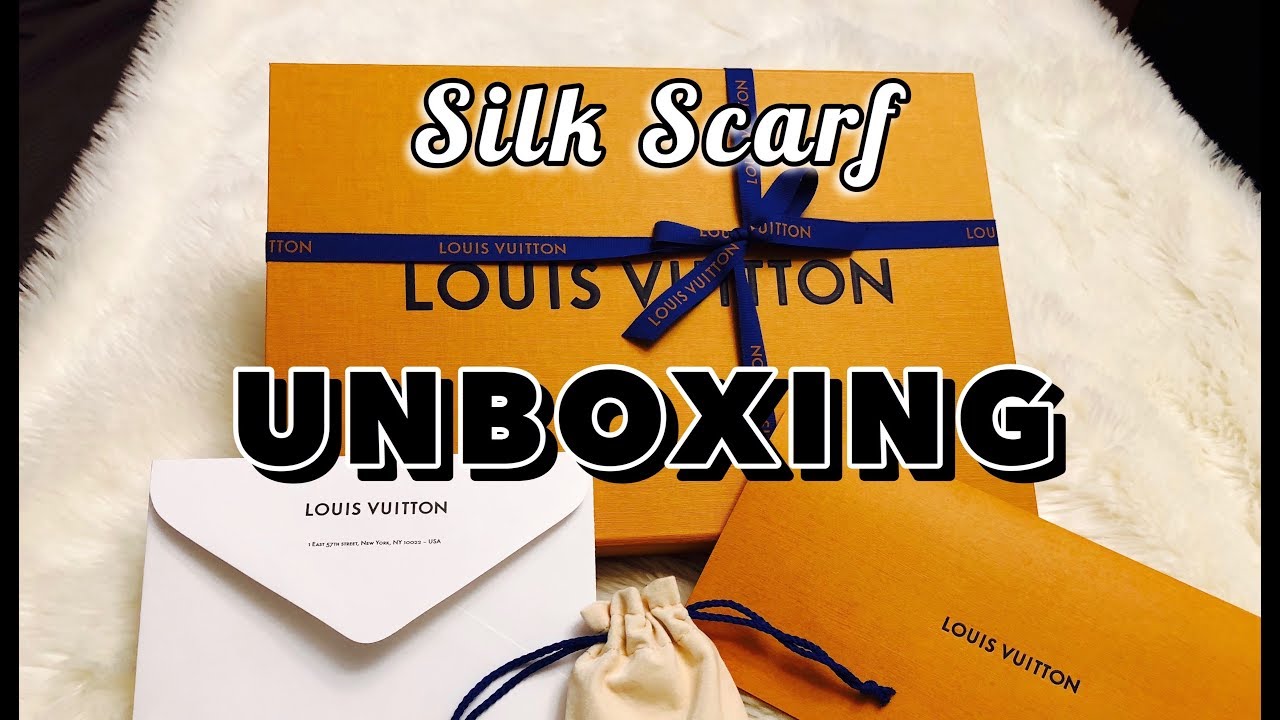 LOUIS VUITTON Silk Square Scarf Unboxing || Peteygurl
