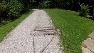 Power King Grading the Gravel Drive with a Homemade Drag