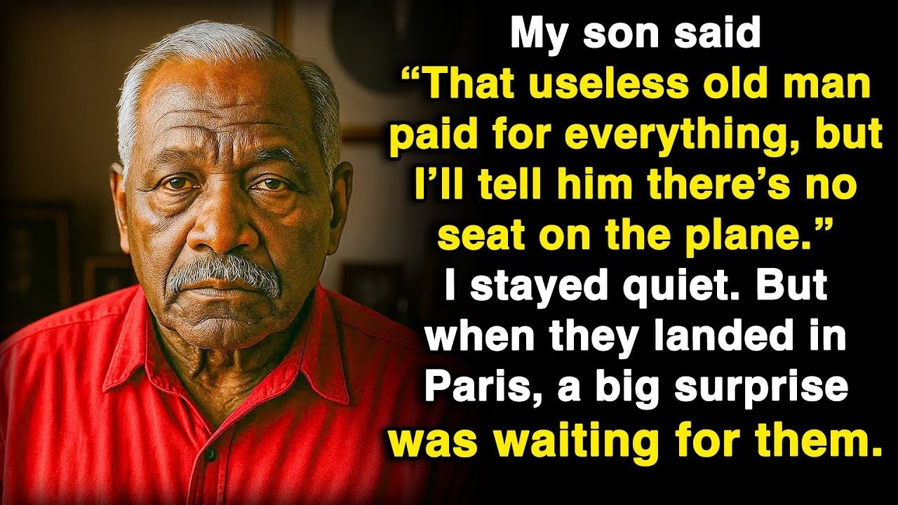 My son laughed, “The old man paid for everything, but he’s not coming!” But then came the surprise.