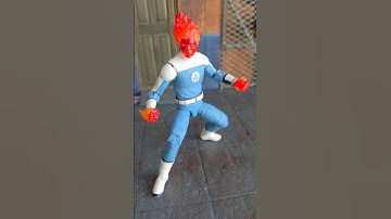 Marvel Legends Human Torch (de-powered) Posing from Fantastic Four First Steps #fantasticfour #toys