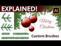 How to create Custom Brushes for Pine Branches - Adobe Illustrator Tutorial