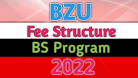 Bahaudin Zakariya University Fee Structure BS Programs 2022|BBA|Engineering Programs Fee|Agriculture
