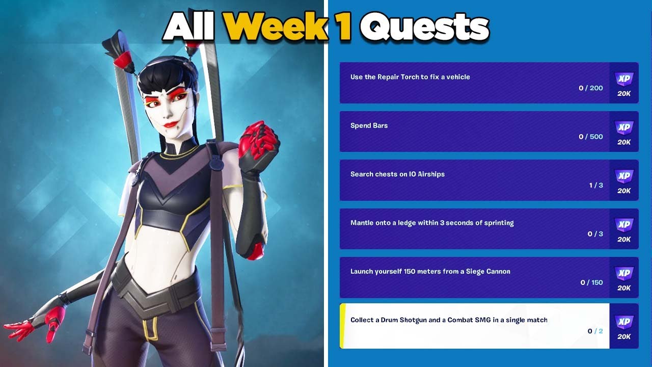 Fortnite All Week 1 Season Quests Guide - Chapter 3 Season 2