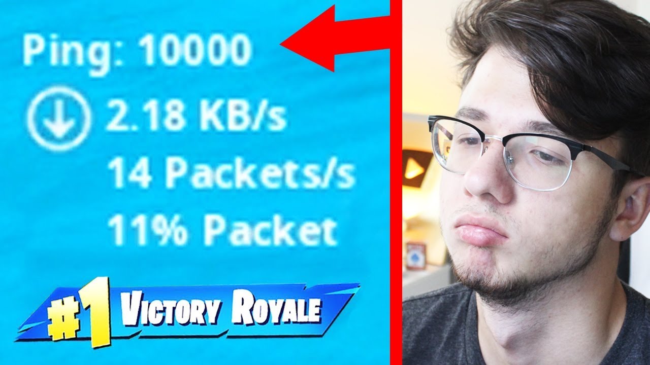 1000 PİNG ile FORTNITE Oynadım - YouTube