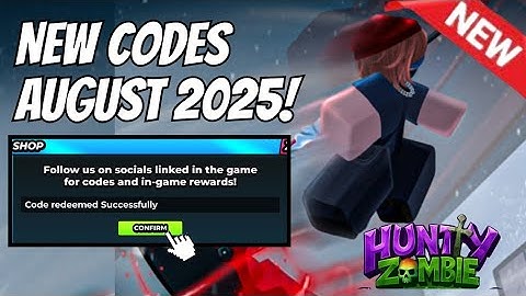 HUNTY ZOMBIE ⚠️ CODES AUGUST 2025 | ALL NEW WORKING CODES | ROBLOX HUNTY ZOMBIE CODES #roblox