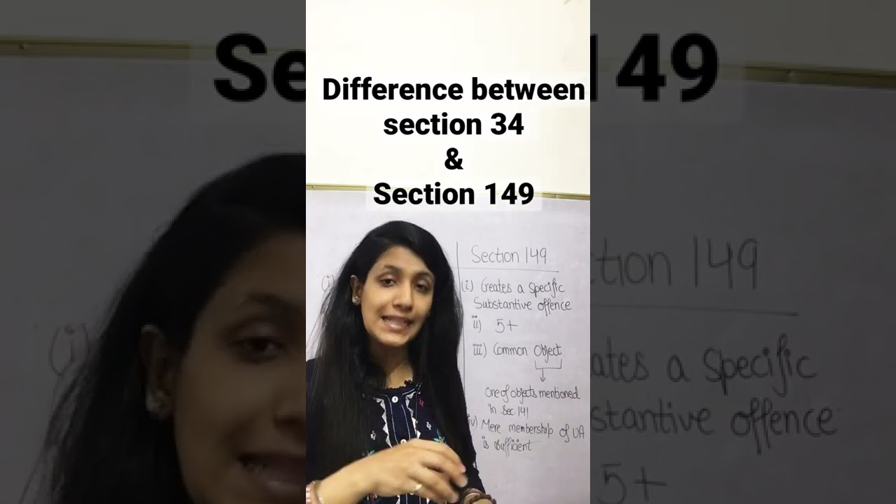 Difference between section 34 and section 149 of IPC 
