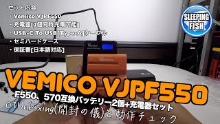 Vemico VJPF550 F550、570互換バッテリー2個+充電器セット 01Unboxing(開封の儀)と動作チェック