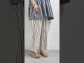 【DOORS】【WEB限定】リネンストライプイージーパンツ