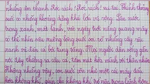 Tập làm văn(tr.74) Tả 1 cảnh sông nước(1 vùng biển, 1 dòng sông, 1 con suối,...(lớp 5 cũ tập 1)