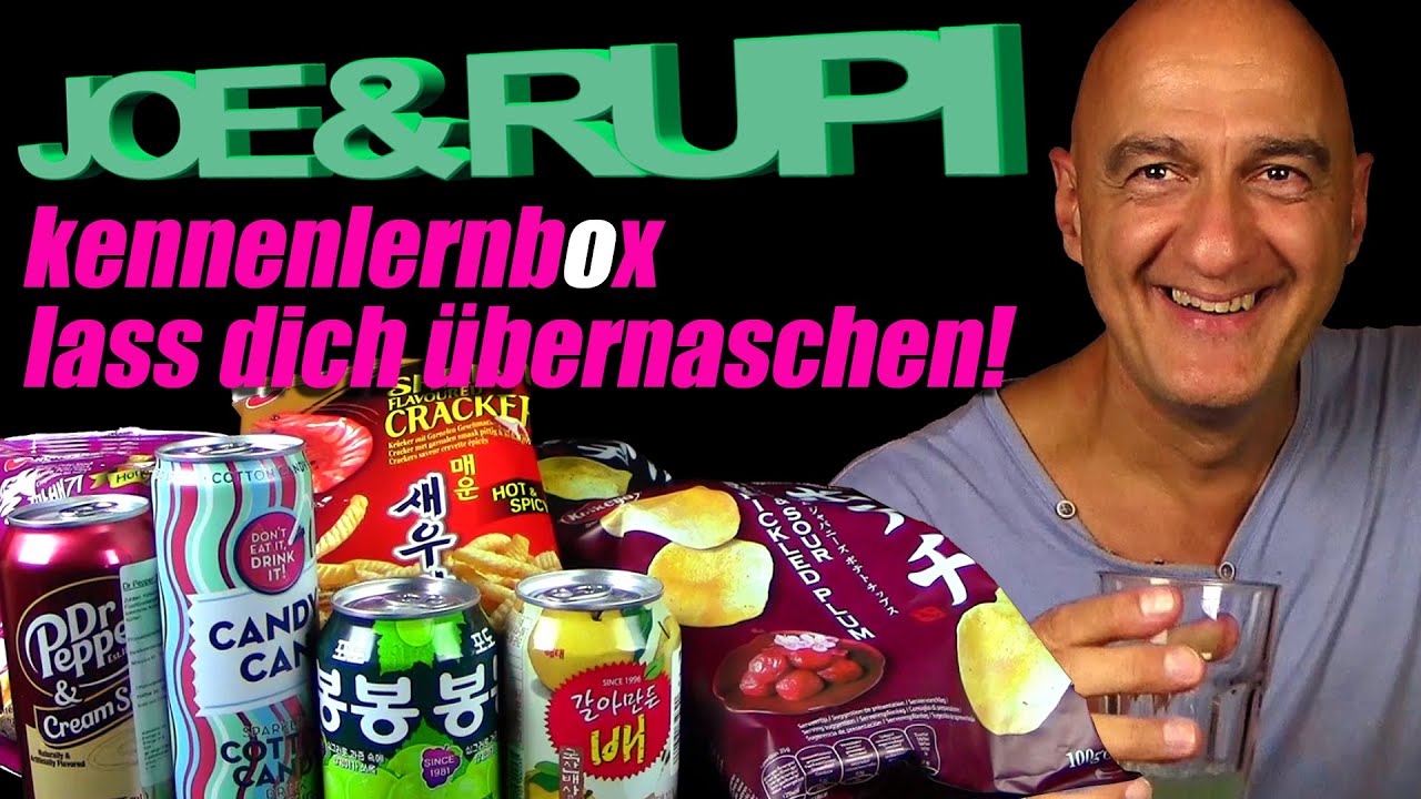 Joe & Rupi testen kennenlernbox - lass dich übernaschen! Chips & Getränke aus USA, Korea & Japan