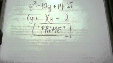 Lesson 5-7: Factoring Pattern x2+bx+c