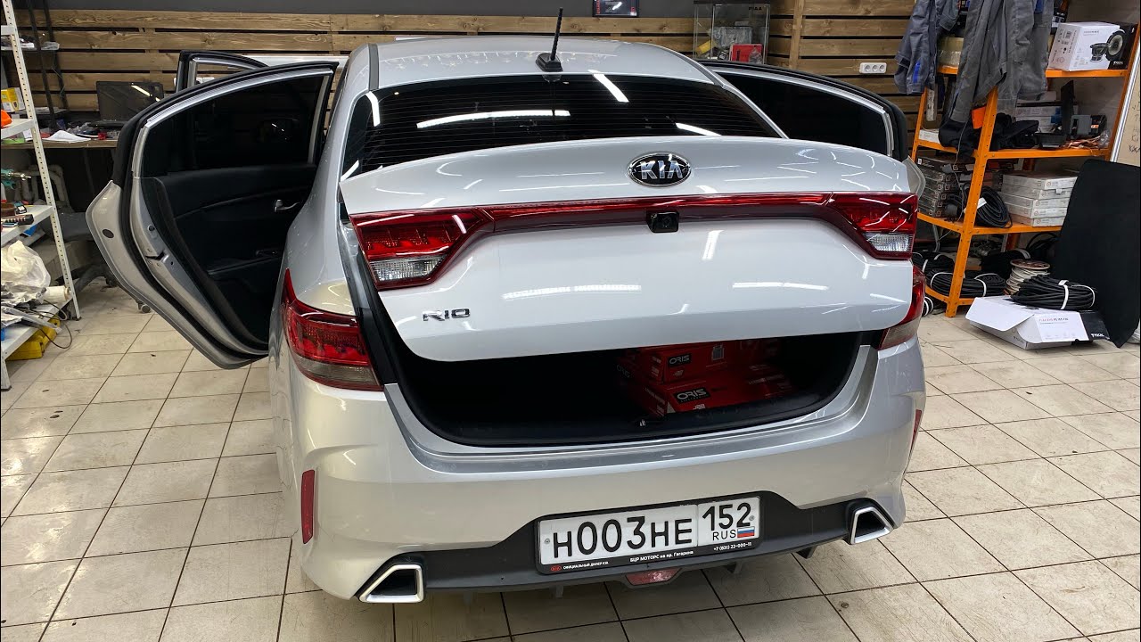Kia Rio - замена динамиков в дверях и установка усилителя. Автозвук за ...