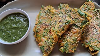 Palak Pudla | Healthy Breakfast Recipes Ep 13 #breakfast #homemade #palak #chilla #breakfastideas