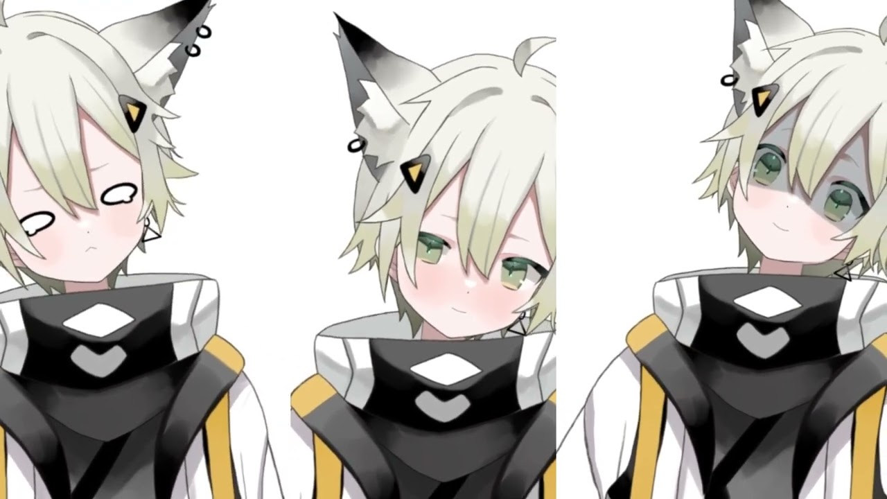 汎用モデル】オオカミ耳の少年【カラーカスタマイズ/表情6種】 - ぷわ