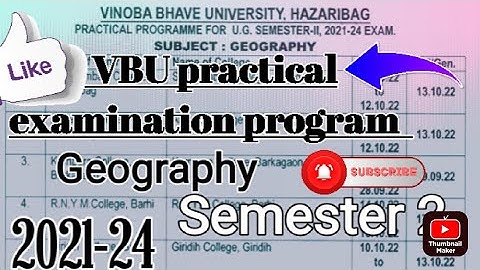 Vbu semester 2 practical exam program/ vbu semester 2 practical exam date