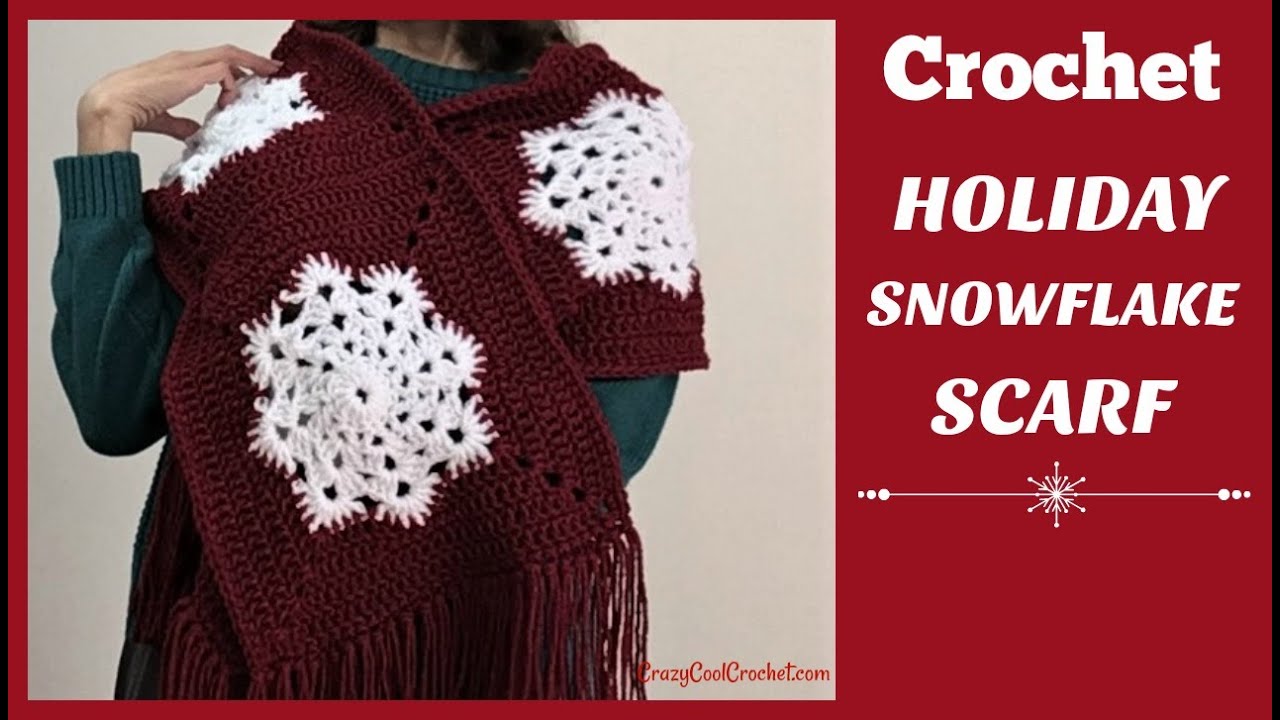 Crochet Snowflake Scarf YouTube