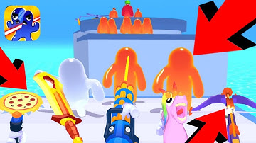 All Different Levels Weapons Unlocked Blob Shooter 3D | All Levels Gameplay (1-8)