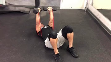Banded Dumbbell Floor Press