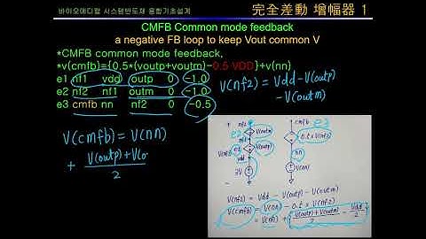 바이오메디컬 시스템반도체 융합기초설계, 아날로그, 완전차동증폭기 1-3