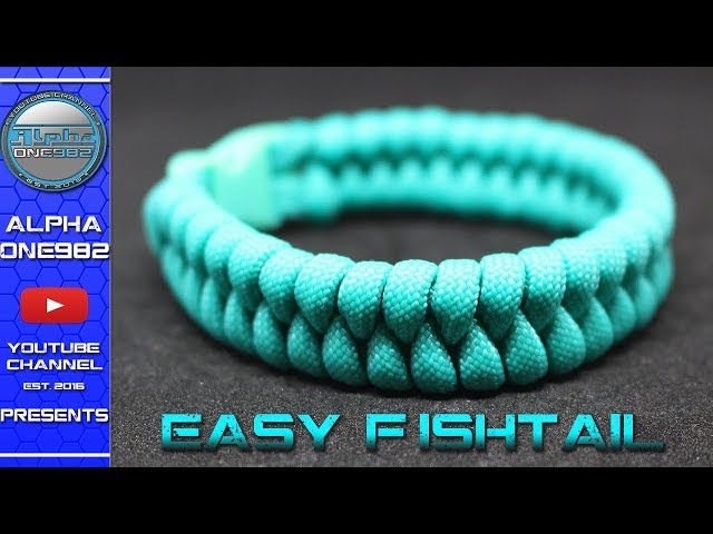 Paracord for beginners - How to make Paracord Bracelet Fishtail - Fast and  Easy - Tutorial DIY 