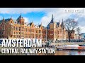 Amsterdam Railway Station, Subway Ride  - 🇳🇱 Netherlands - 4K Walking Tour