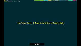 Vim Trick To Insert A Blank Line While In Insert Mode 2024_06_11_00:49:04