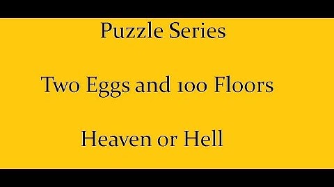 Puzzle Series : Two Eggs & 100 Floors and Heaven or Hell Explained