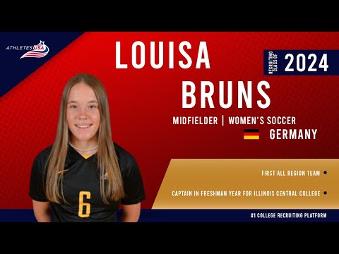 Women's Soccer | Midfielder | Louisa Marie Bruns, Germany | Highlight Video