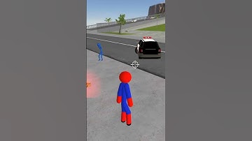 stickman spider 🕸️ Vs  police