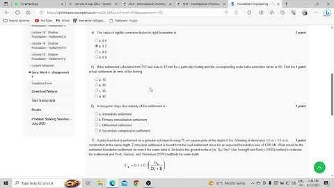 NPTEL Foundation Engineering Week 4 Assignment 4 #nptel