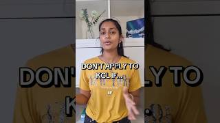 Don't apply to KCL if...#year13 #futuredoctor #university #medicine #ucas #aspiringmedic