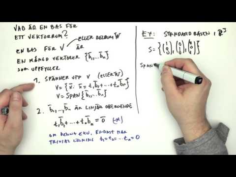 Vad är en bas för ett vektorrum?