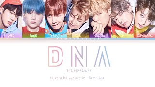 BTS (방탄소년단) - DNA (Color Coded Lyrics Han | Rom | Eng)