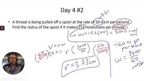 Trig - Section 3.4 - Linear and Angular Speed - Day 4