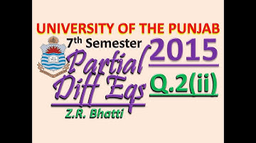 PDEs, Lecture 7, Lagrange’s Method for Quasi Linear 1st order PDEs