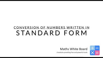 Conversion of numbers written in standard form (4⭐️)